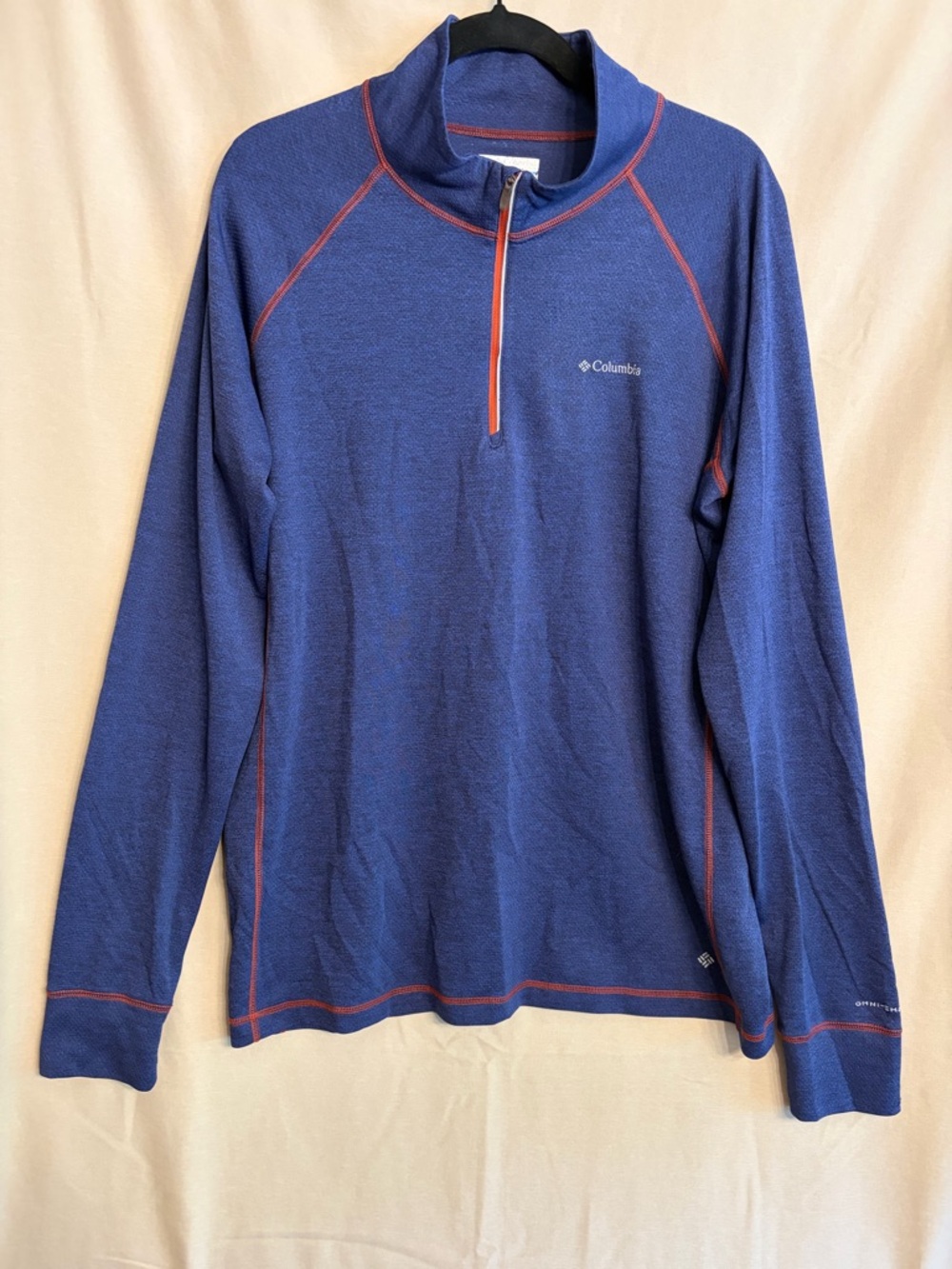Columbia Men's Omni-Shade 1/4 Zip Pullover Blue